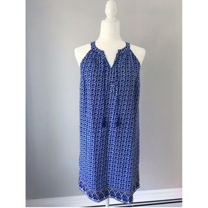 Fleur Bleue Blue and White Shift Dress